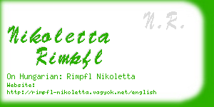 nikoletta rimpfl business card